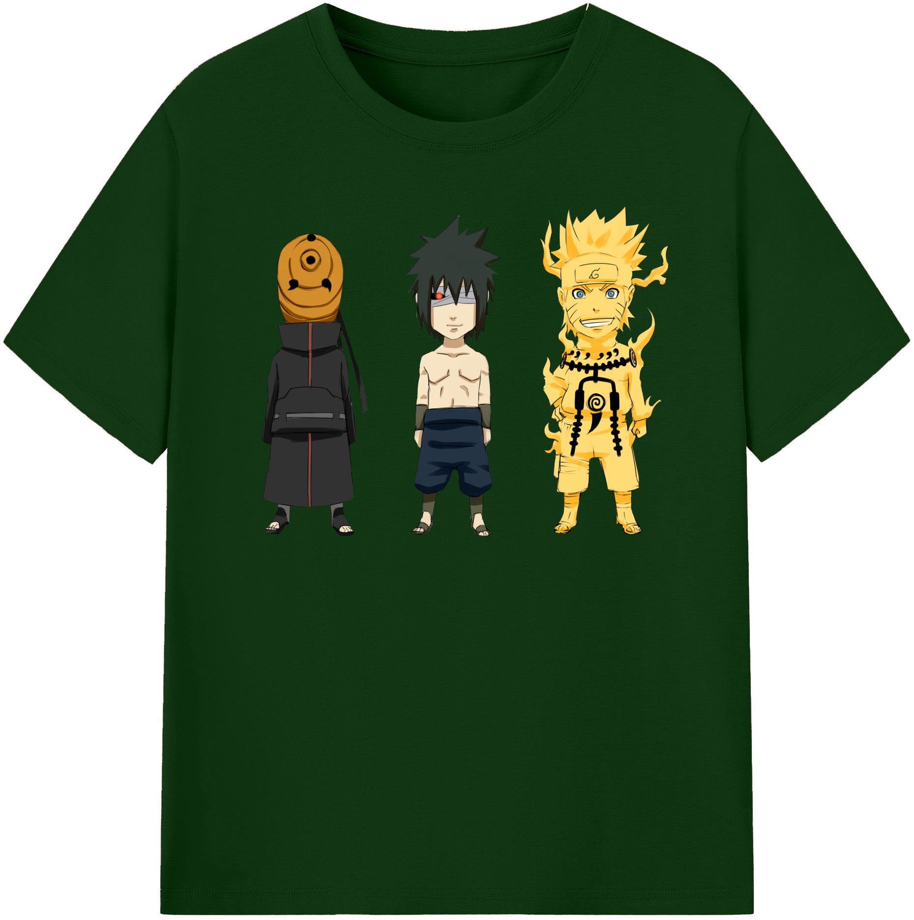 （画像用） NARUTO -ナルト- うちは サスケ Uchiha Sasuke 綿100％半袖Tシャツ（フロントプリント）
